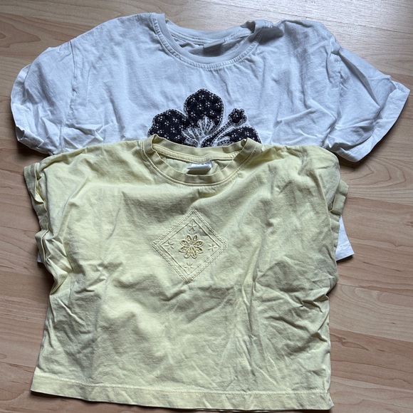 Bundle of Zara White Short Sleeve Tee & pale yellow t shirts - Picture 2 of 11